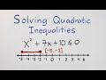 Quadratic Inequalities and Interval Notation