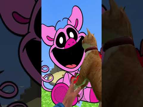 ? CAT GUN VS SMILING CRITTERS POPPY PLAYTIME NEXTBOTS in SKY MINECRAFT! #garrysmod #gmod