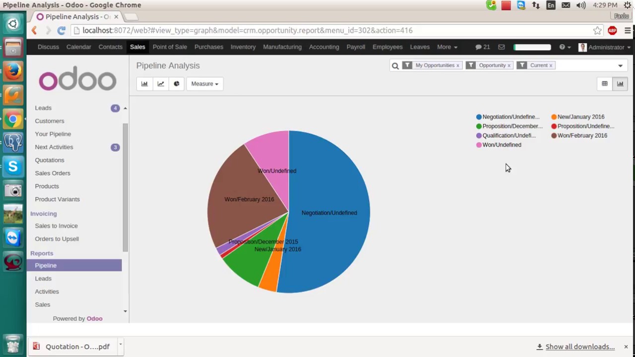 Odoo Sales and CRM | 30.10.2017

Planning activities is the perfect way to keep on track with your work. Get reminded of what needs to be done and schedule the ...