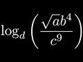 Logarithmic Expressions and Properties
