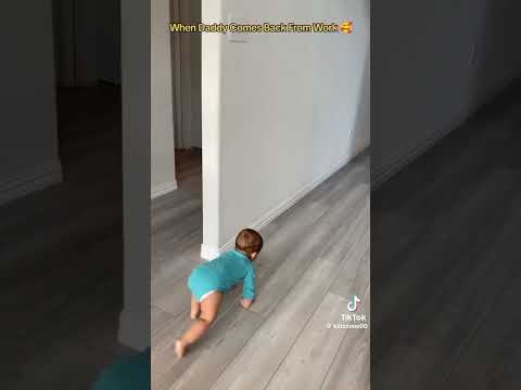 Babies Cute Reactions seeing there Dads Come home🥹❤️#viralshort #adorablebabymoments