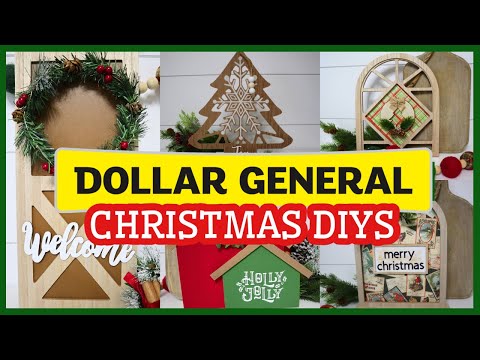 DOLLAR STORE Christmas DIY Decor | Using CLEARANCE Dollar General Decor to make Christmas Decor!