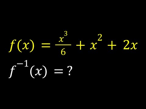 Can We Find The Inverse Of A Cubic Function?