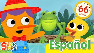 Cinco Ranitas Con Manchitas Y Más | Canciones De Animales y Rimas Infantiles | Super Simple Español