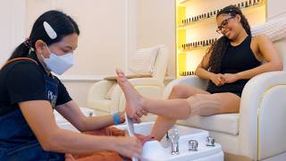ASMR: Top Notch Foot Pedicure and Nail Design at Bangkok Spa
