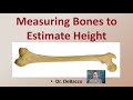 Height Estimation from Bone Measurements