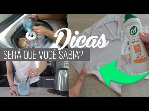 Utilidades do CIF cremoso que você não sabia😯 Dicas de como lavar roupas amareladas de desodorante