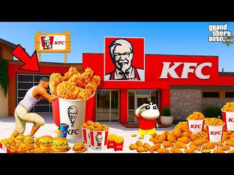Shinchan & Franklin Open the BIGGEST KFC in Los Santos! | GTA 5 Telugu 