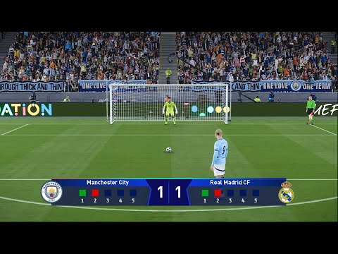 Man City vs Real Madrid - Penalty Shootout 2025 | Mbappe vs Haaland | UEFA Champions League | PES