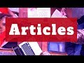 Understanding Articles in English