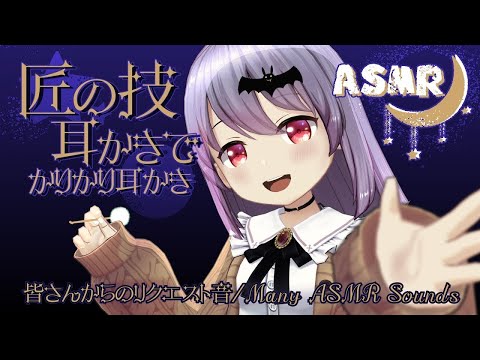 【ASMR】匠の技耳かき や 竹耳かき でゴリゴリ耳かき 🦍 皆さんからのリクエスト音さん！/ Ear Cleaning and Many ASMR sounds#364【エルゼ/睡眠導入/4h】