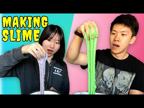 My Brother and Sister Attempt to Make Slime 😳