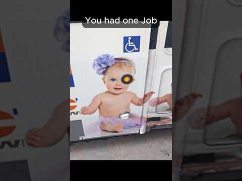 Creepiest Baby Ever ( Design Fails on Bus) #fail #funny