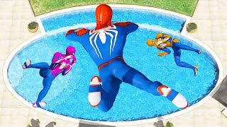 Rainbow Spiderman Ragdolls in GTA 5 (Compilation ) #1