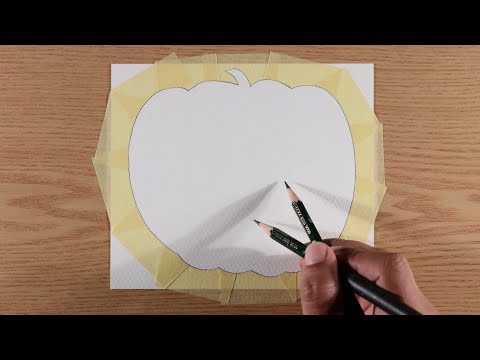 Easy Halloween Drawing / Drawing with Oil Pastel / Step by Step