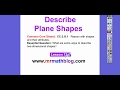 Exploring Plane Shapes and Their Drawings