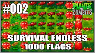 PVZ Fusion - Survival Endless - 1000 Flags - Part 002 - 21 to 40 Flags - Gameplay No Commentary