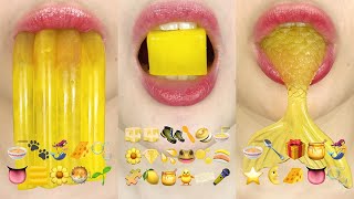 asmr YELLOW EMOJI FOOD MUKBANG COLLECTION 노란색 이모지 먹방 모음집 eating sounds