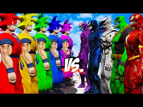 TEAM GOKU COLOR VS TEAM VENOM - EPIC SUPERHEROES WAR