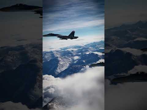 Russian Sukhoi Su-33 fighter jets are intercepted by US F-22 Raptors, somewhere near Alaska #dcs