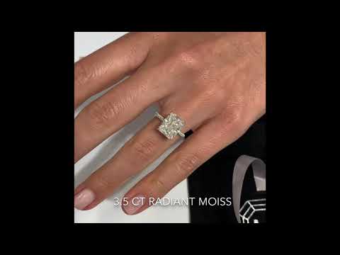 3.5 ct Radiant Cut Moissanite Engagement Ring