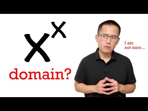 Finding the domain of x^x