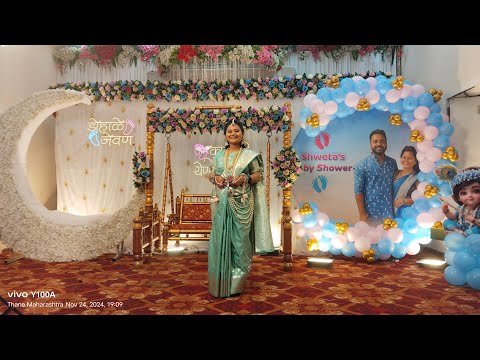 श्वेताच डोहाळे जेवण(baby shower)decoration-dance-sangeet श्वेता ने काय उचललं बर्फी की पेढा?