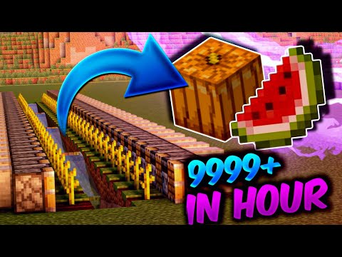 2025 BEST PUMPKIN AND WATERMILEON FARM 1.21.5 TUTORIAL || 9999+ IN HOURS || MINECRAFT || #minecraft