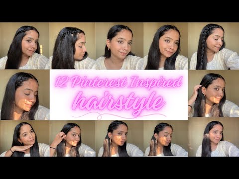 12 PINTEREST INSPIRED EASY HAIRSTYLE || Cute Open Hairstyle || College hairstyle || Quirkyneet