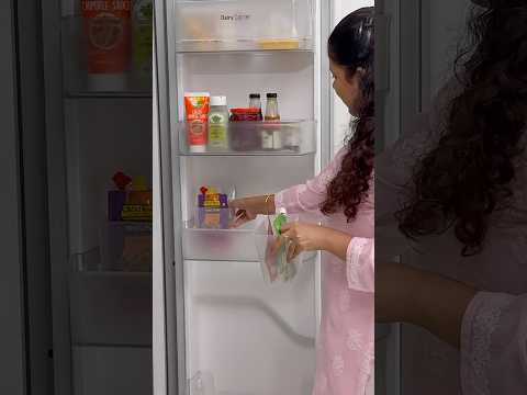 Fridge Makeover with Smart Organizers | Fridge Organizing Tips 🧊✨ #shorts