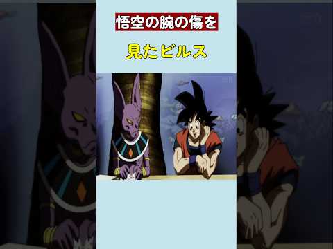 悟空の腕の傷を見たビルス #ドラゴンボール #dragonball