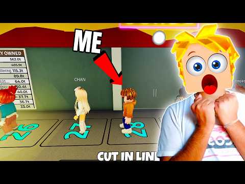 I WAIT 24 HOURS IN BATHROOM LINE SIMULATOR - ROBLOX