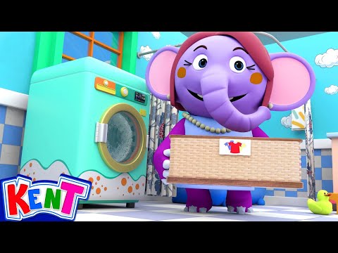 Laundry Day Song 🧦🧺| NEW 3D Kids Song by Kent The Elephant