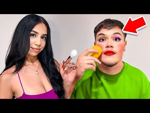 I Let My Girl Friend Do Her Makeup Routine On Me!! **NEVER AGAIN**