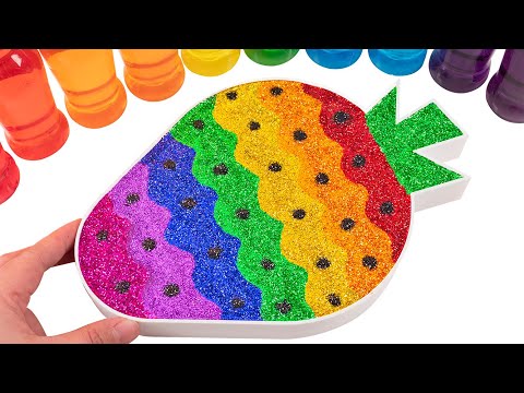 Mixing All My Slime l How To Make Rainbow Glitter Strawberry Glossy Slime Satisfying ASMR