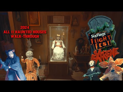 FRIGHT FEST 2024 | ALL 11 Haunted Houses Walkthrough at Six Flags Fright Fest