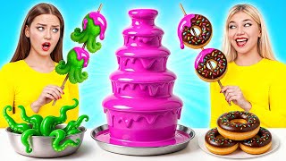 Chocolate Fountain Fondue Challenge | Kitchen Battle with Food by Multi DO Challenge