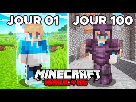 J'ai survécu 100 jours dans une BORDURE en EXPANSION sur Minecraft Hardcore !