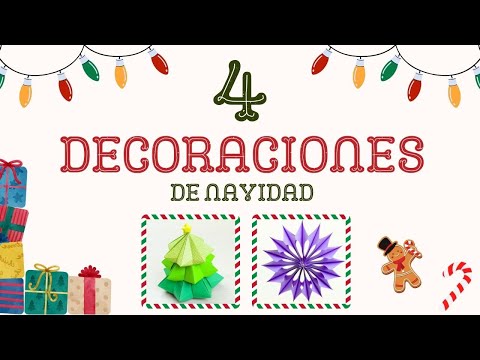 Decoraciones de navidad con papel – 4 ideas muy fáciles