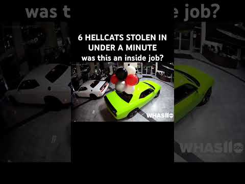 6 hellcats stolen in under a minute from dealership #shorts #hellcat #policechase #viralshort