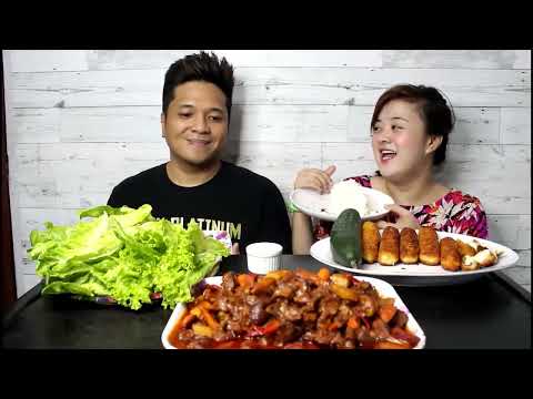 Menudo x Chicken Roll with Lettuce and Pipino Mukbang