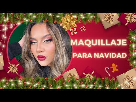 Maquillaje de Navidad fácil #navidad #makeup #fyp