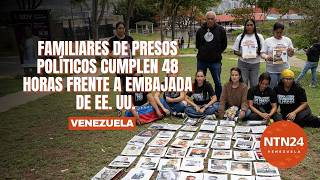 Familiares de presos políticos cumplen 48 horas frente a embajada de EE. UU. sin respuesta oficial
