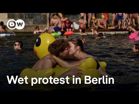 YouTube video thumbnail: Berlin Protesters Challenge the City's Century-old 'no Swimming Rule'