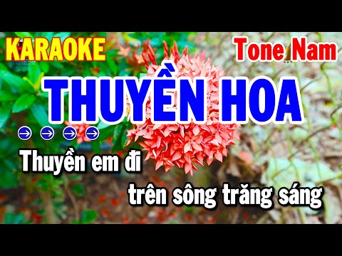 Karaoke Thuyền Hoa Tone Nam Nhạc Sống Cha Cha Dễ Hát 2025 | Thanh Hải