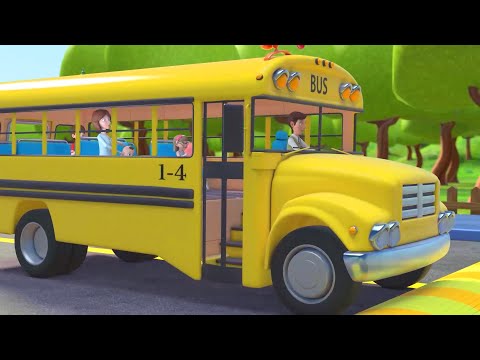 Wheels On The Bus Goes Round and Round + Finger Family | Nursery Rhymes & Kids Songs