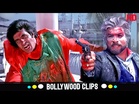 तेरे हाथ में मौत का सामान है, तो मेरे सीने पर खुदा का नाम है : Amitabh Bachchan, Kader Khan | Coolie