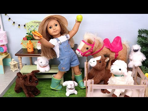 Doll's farm life with animals! Play Dolls