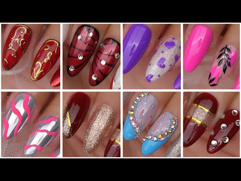 8 Nail Art Designs for New Year | Nail Art Tutorial | Nails Design for Beginners