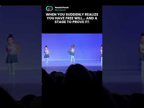 When you suddenly realize you have free will… and a stage to prove it! 🎭😂